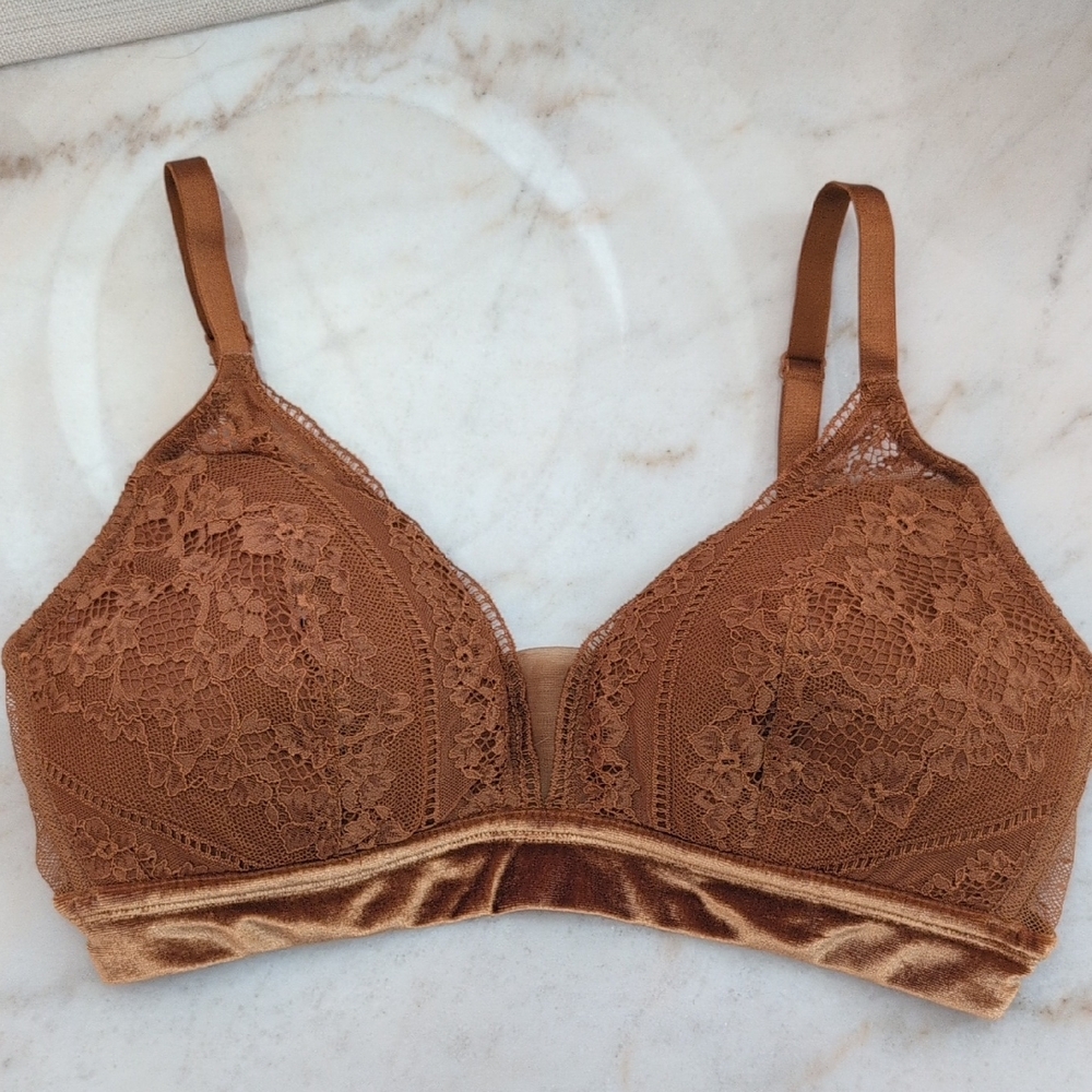Lace And Velvet Bralette